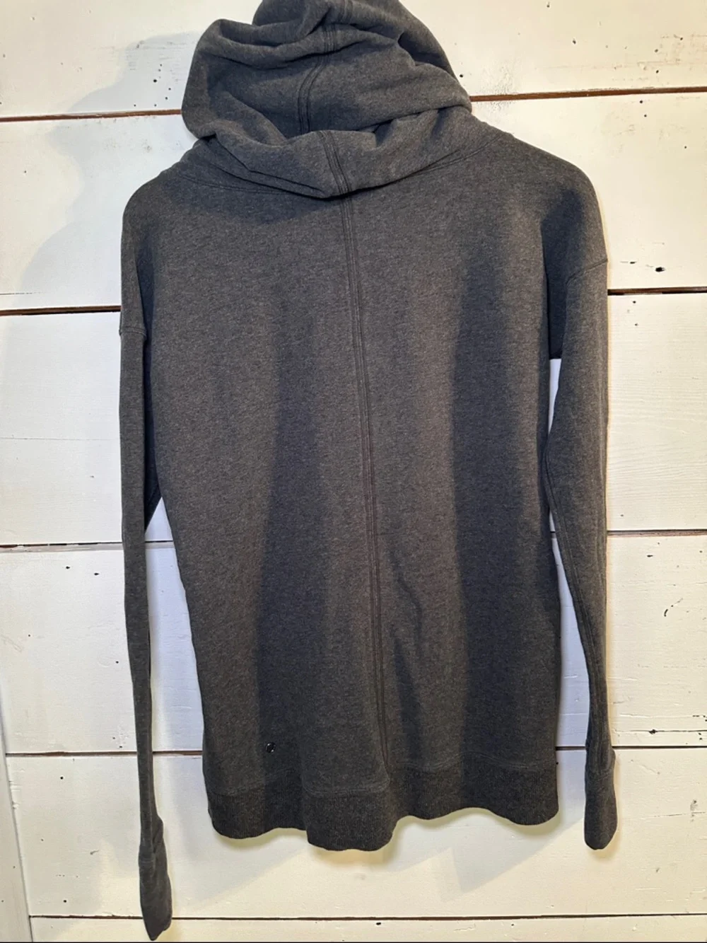 Lululemon Womens Stress Less Hoodie Heathered Dark Gray - Picture 6 of 16